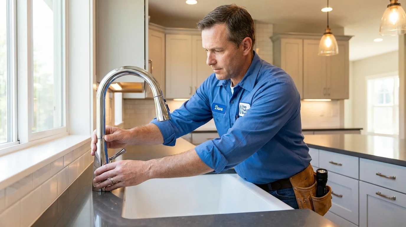 Kitchen faucet installation by Johns Plumbing LLC in Newcastle